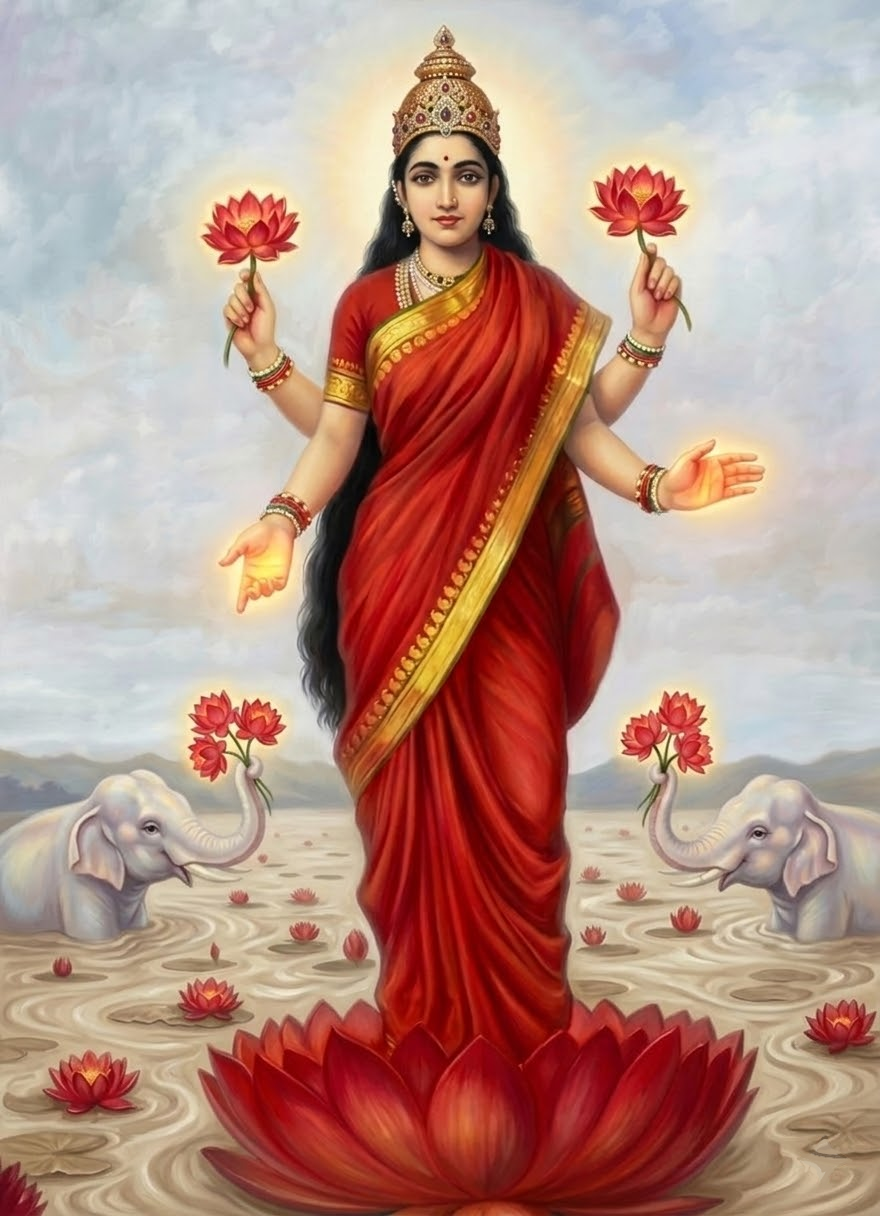 Avatar sagrado de la Diosa Lakshmi en el Templo